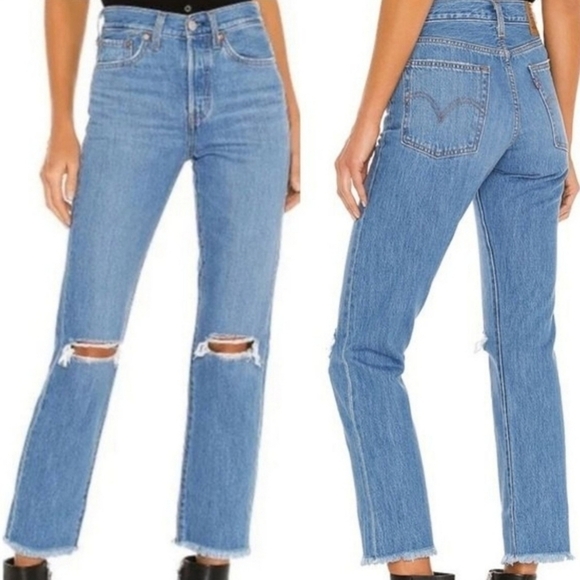 Levi’s Wedgie Straight High Rise Ankle Jeans 29 - Picture 1 of 9